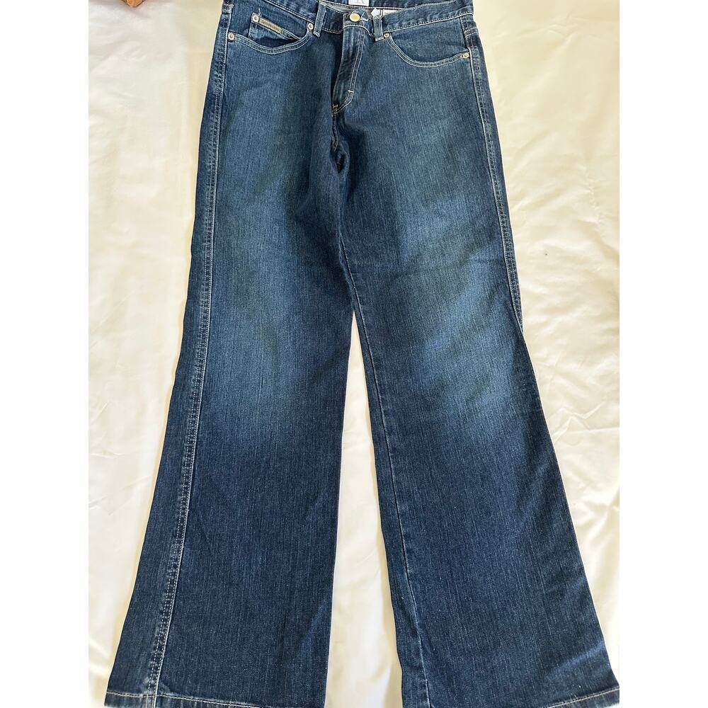 Calvin Klein Jeans Women’s Bootcut Blue Denim Mid Rise Classic CK Size 12